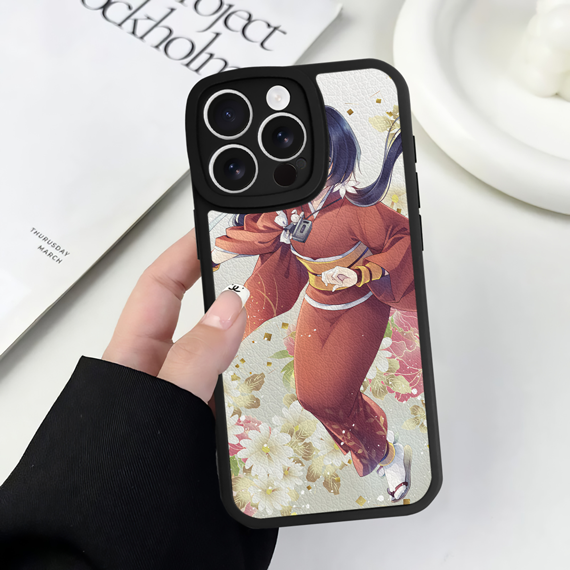 （画像用） 文豪ストレイドッグス Bungo Stray Dogs 【iPhone 16シリーズ対応】シリコンスマホケース（レザー調） 材質：シリコン